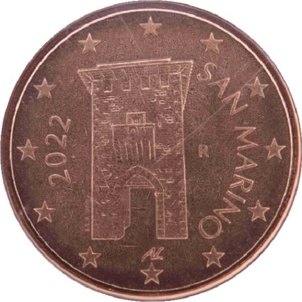 Сан-Марино 2 Евро цент (2022) KM#