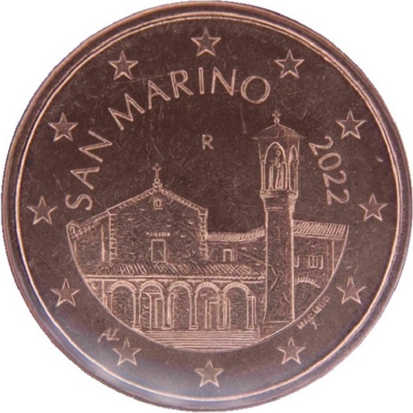 Сан-Марино 5 Евро цент (2022) KM#