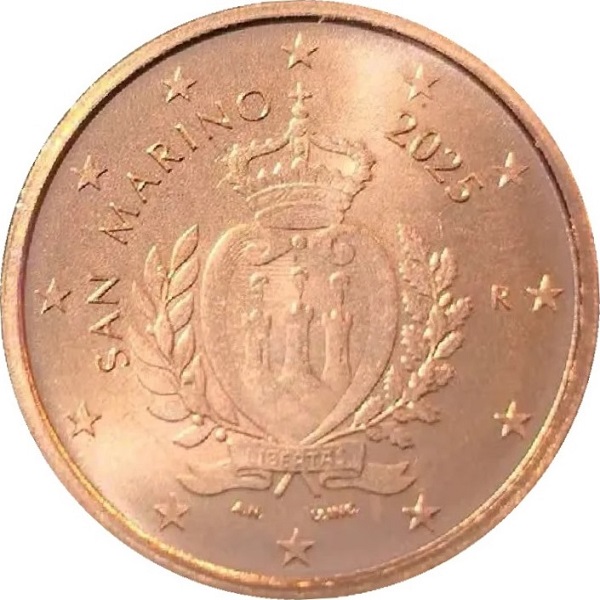San Marino 1 Eurocent (2025) KM#