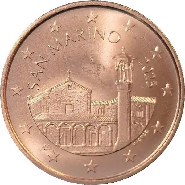 Сан-Марино 5 Евроцент (2025) KM#