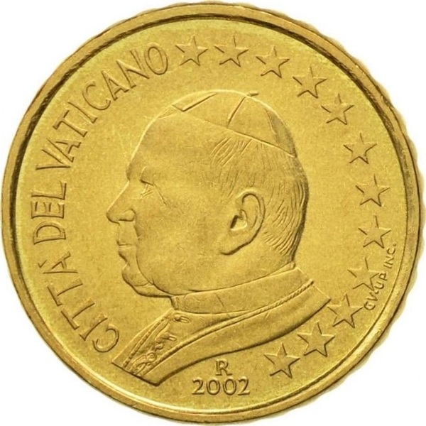 Ватикан 10 Евроцент (2002) KM#