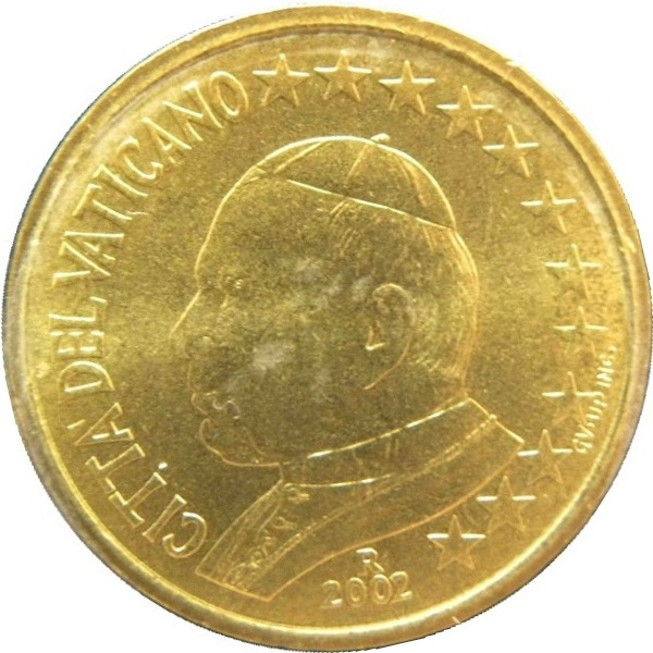 Ватикан 50 Евроцент (2002) KM#