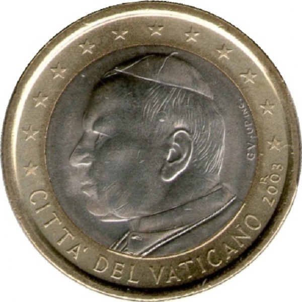 Ватикан 1 Евро (2003) KM#