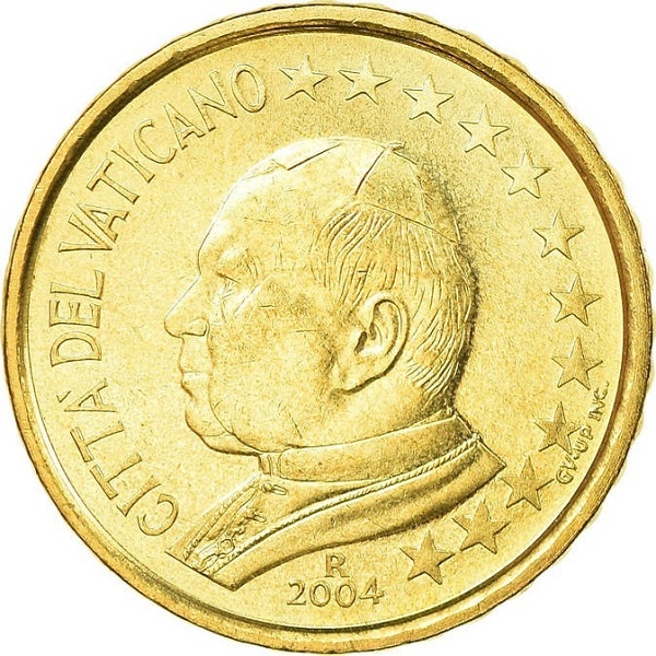 Ватикан 10 Евро цент (2004) KM#