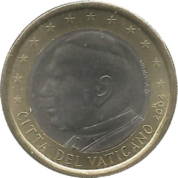 Ватикан 1 Евро (2004) KM#