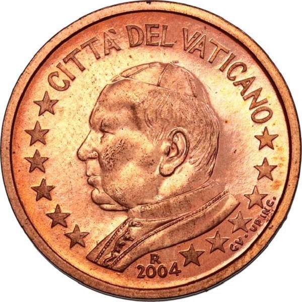 Ватикан 2 Евро цент (2004) KM#