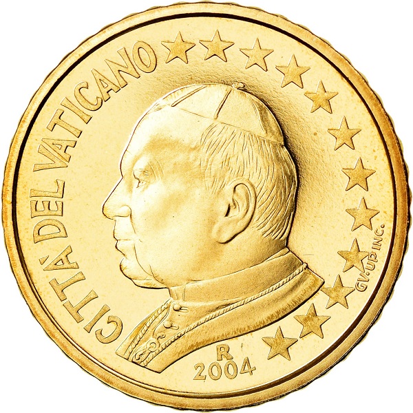 Ватикан 50 Евро цент (2004) KM#