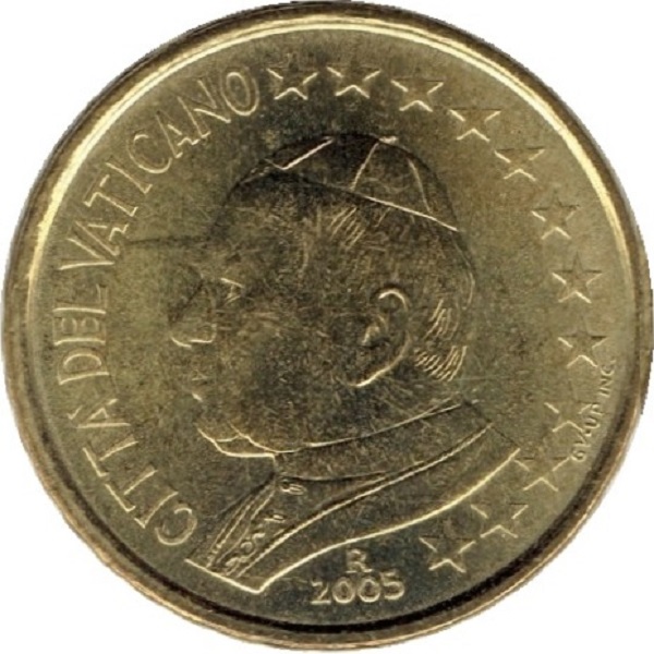 Ватикан 10 Евро цент (2005) KM#