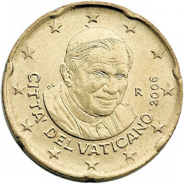 Ватикан 20 Евро цент (2006) KM#