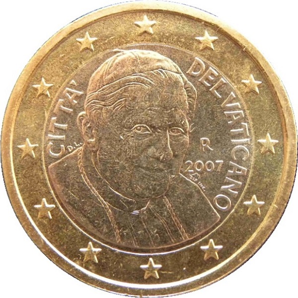 Ватикан 1 Евро (2007) KM#