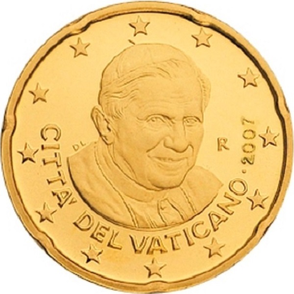Ватикан 20 Евро цент (2007) KM#