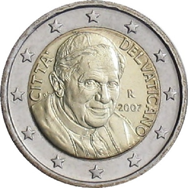 Ватикан 2 Евро (2007) KM#