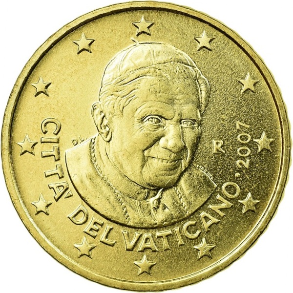 Ватикан 50 Евро цент (2007) KM#