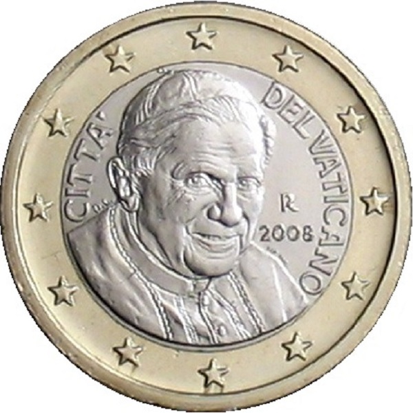 Ватикан 1 Евро (2008) KM#