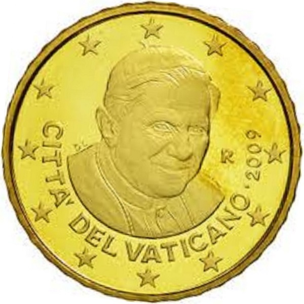Ватикан 10 Евро цент (2009) KM#
