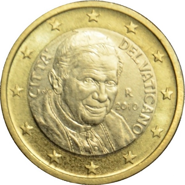 Ватикан 1 Евро (2010) KM#