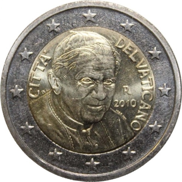 Ватикан 2 Евро (2010) KM#