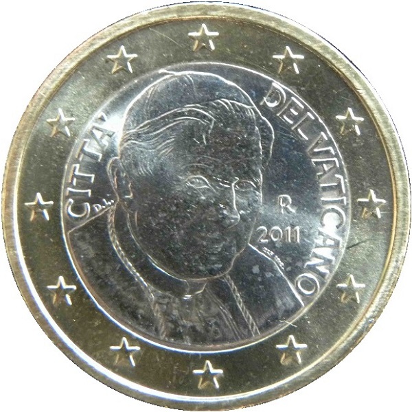 Ватикан 1 Евро (2011) KM#