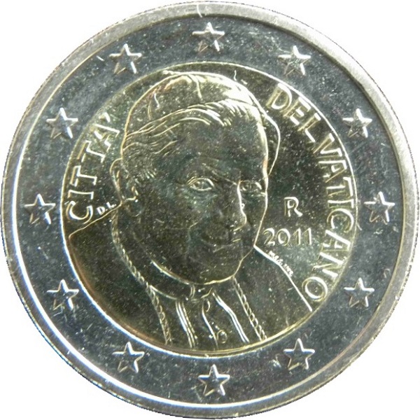 Ватикан 2 Евро (2011) KM#