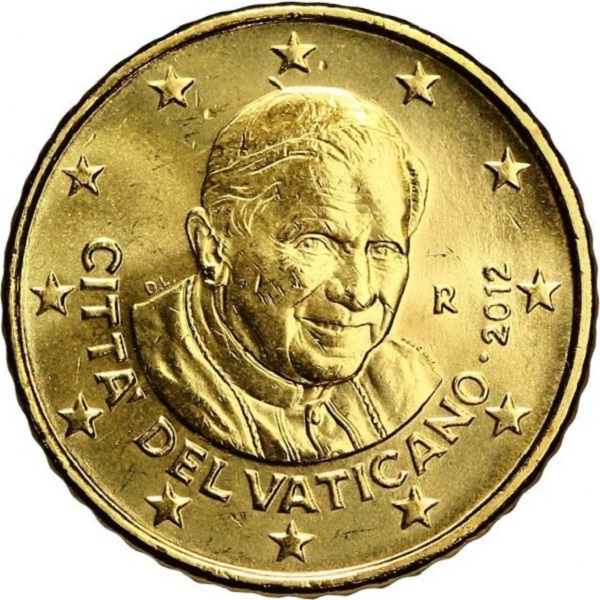 Ватикан 50 Евро цент (2012) KM#
