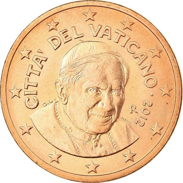 Vatican 5 Euro cent (2012) KM#