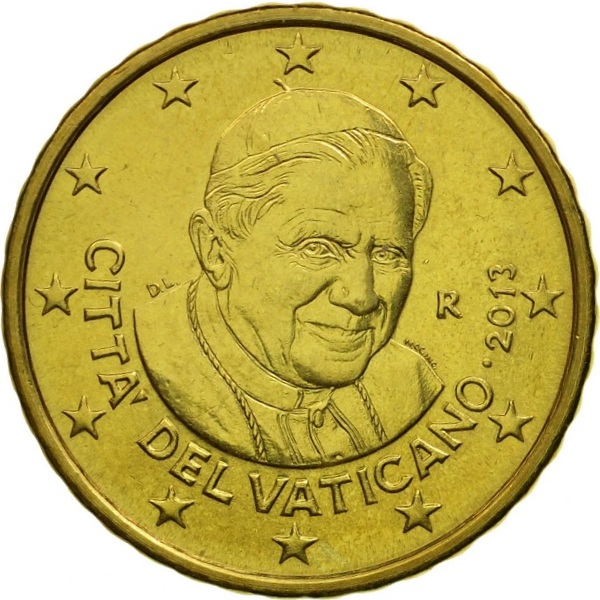 Ватикан 10 Евро цент (2013) KM#