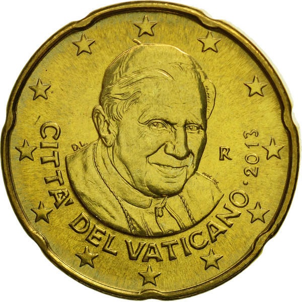 Ватикан 20 Евро цент (2013) KM#