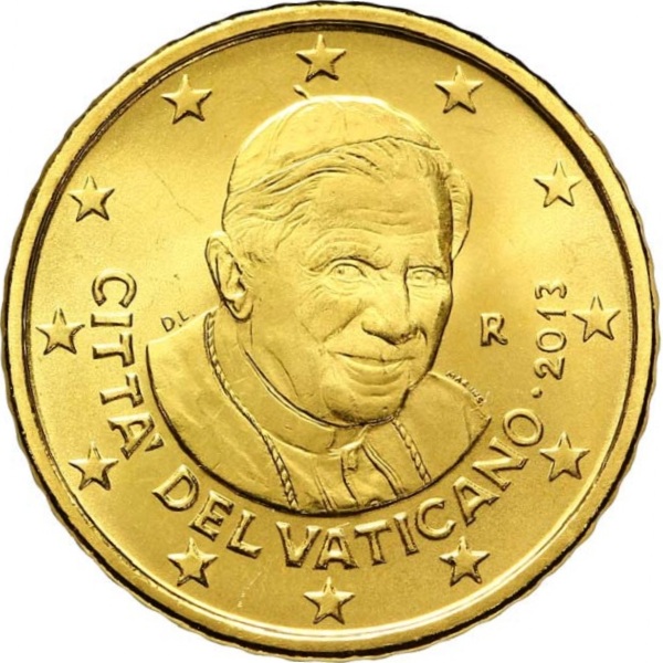 Ватикан 50 Евро цент (2013) KM#