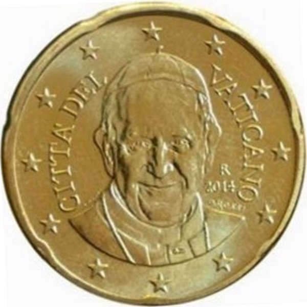 Vatican 20 Euro cent (2014) KM#