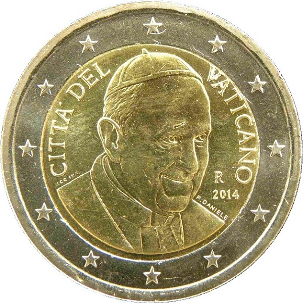 Ватикан 2 Евро (2014) KM#