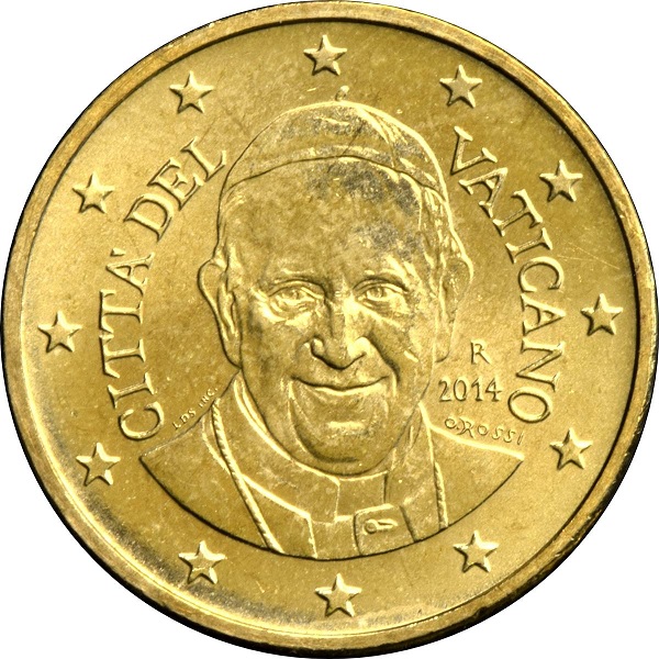 Vatican 50 Euro cent (2014) KM#