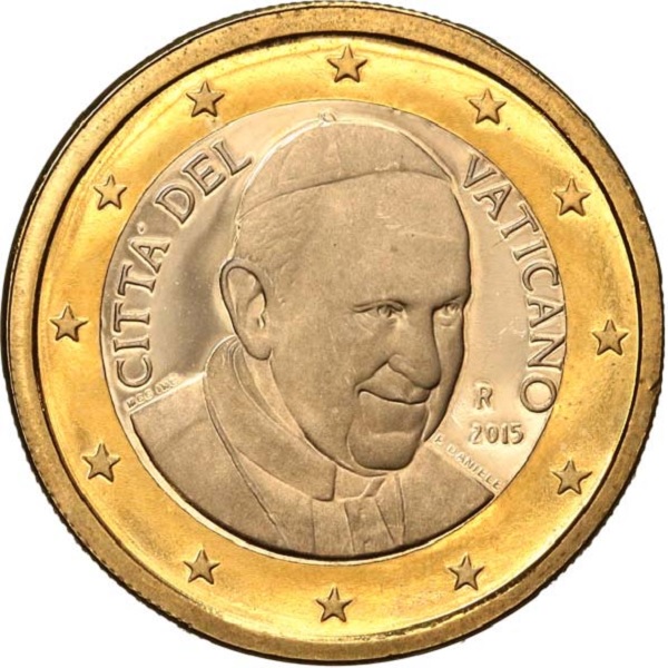 Ватикан 1 Евро (2015) KM#