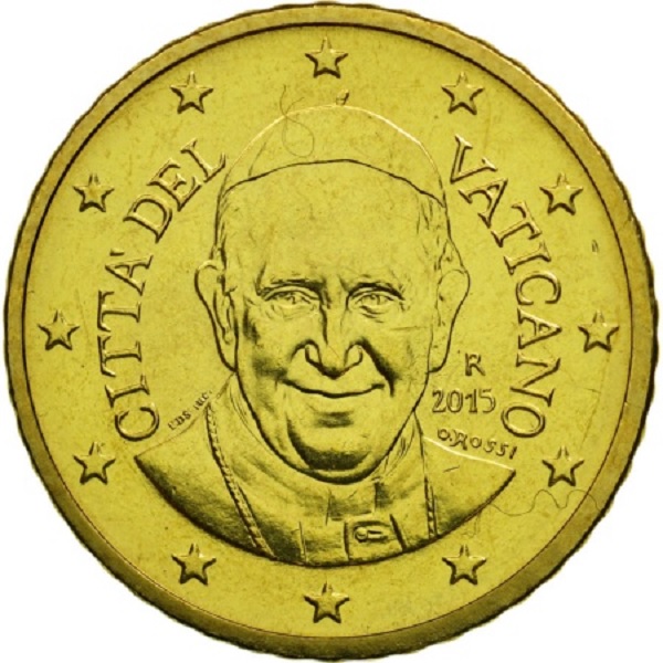 Ватикан 50 Евро цент (2015) KM#