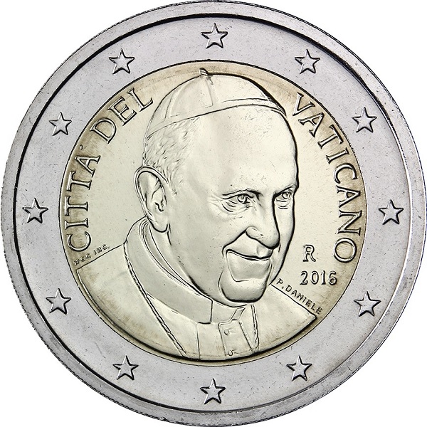 Ватикан 2 Евро (2016) KM#