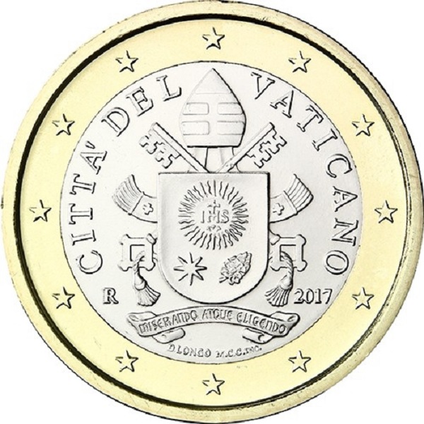 Ватикан 1 Евро (2017) KM#