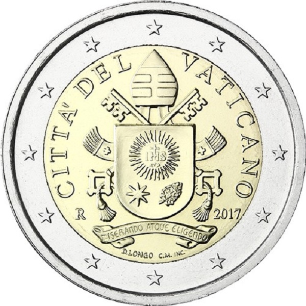 Ватикан 2 Евро (2017) KM#