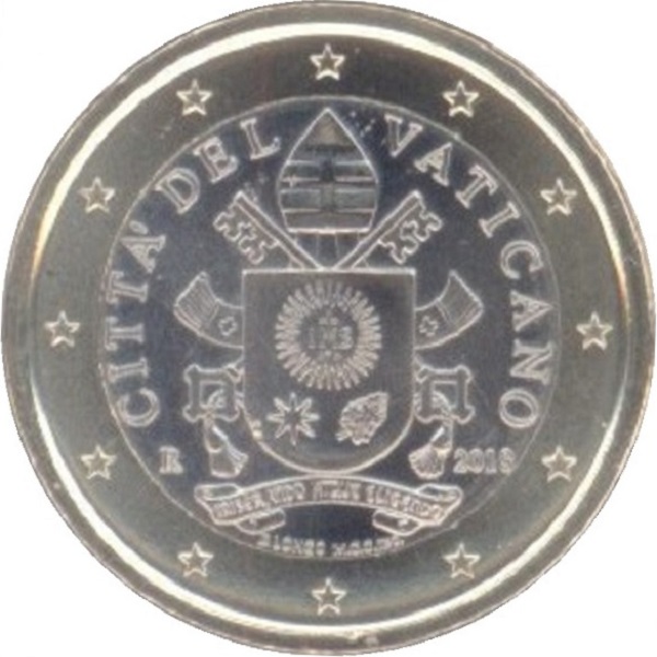 Ватикан 1 Евро (2018) KM#