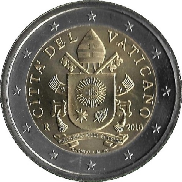 Ватикан 2 Евро (2018) KM#