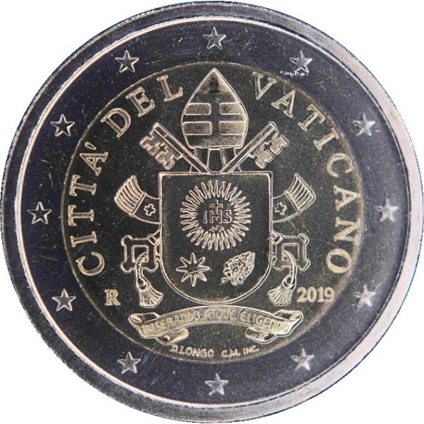 Ватикан 2 Евро (2019) KM#