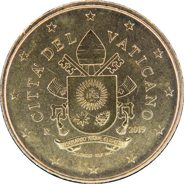 Ватикан 50 Евро цент (2019) KM#