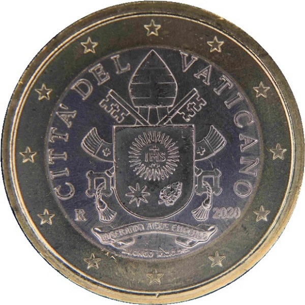 Ватикан 1 Евро (2020) KM#