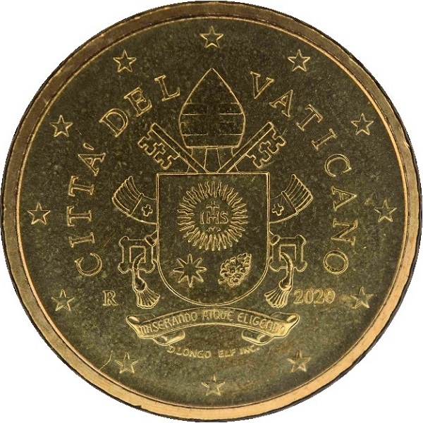 Ватикан 50 Евро цент (2020) KM#