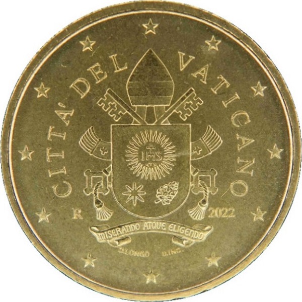 Ватикан 10 Евро цент (2022) KM#