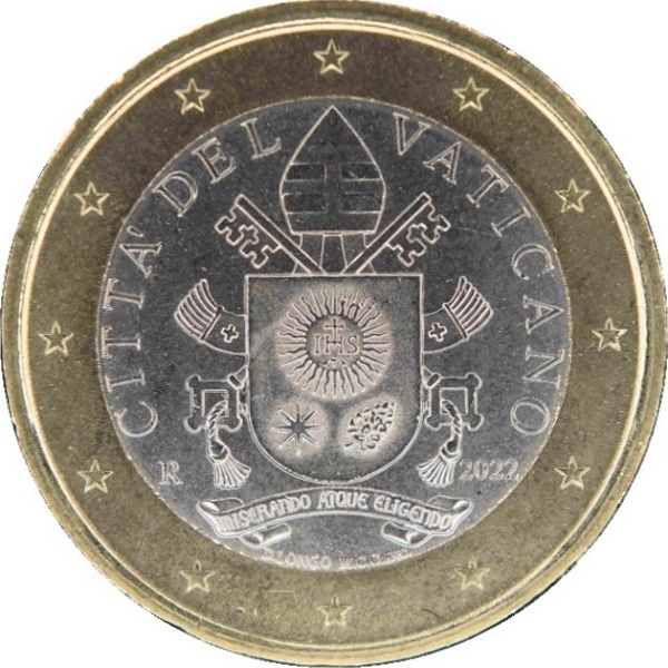 Ватикан 1 Евро (2022) KM#