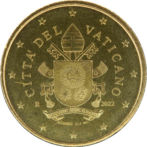 Ватикан 50 Евро цент (2022) KM#