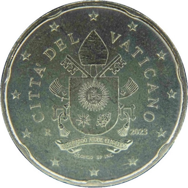 Ватикан 20 Евро цент (2023) KM#
