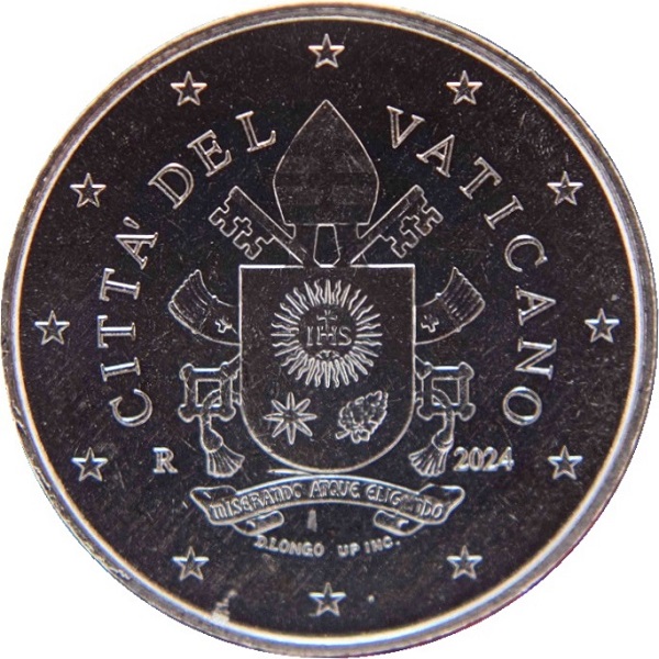Ватикан 1 Евро цент (2024) KM#