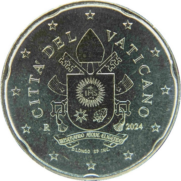 Ватикан 20 Евро цент (2024) KM#