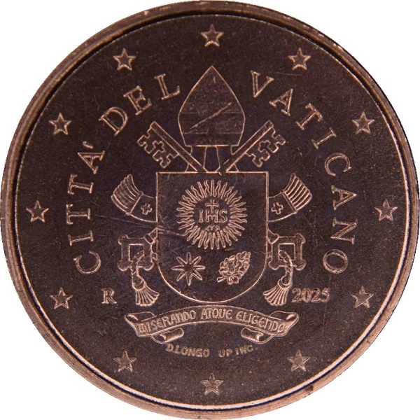 Ватикан 1 Евроцент (2025) KM#