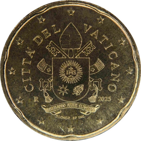 Ватикан 20 Евроцент (2025) KM#